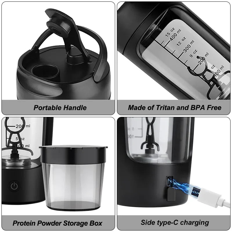 Electric Portable Protein Shaker bottle 650ml