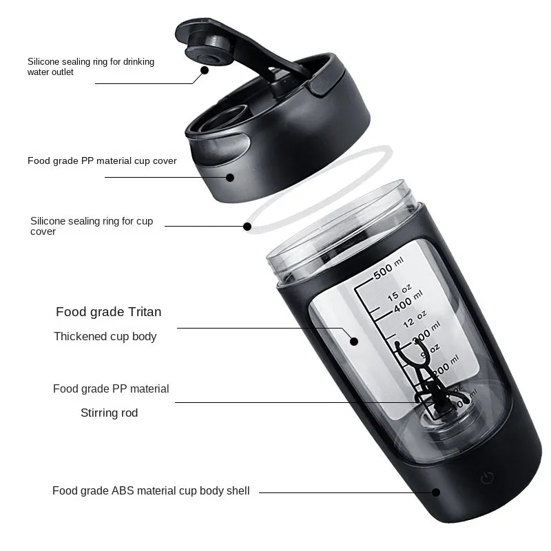 Electric Portable Protein Shaker bottle 650ml